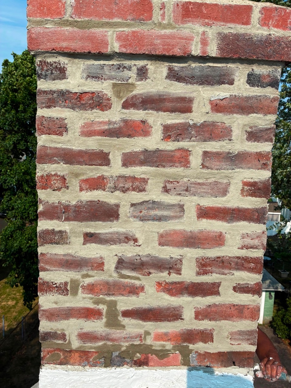 Finished chimney repointing in Braintree MA