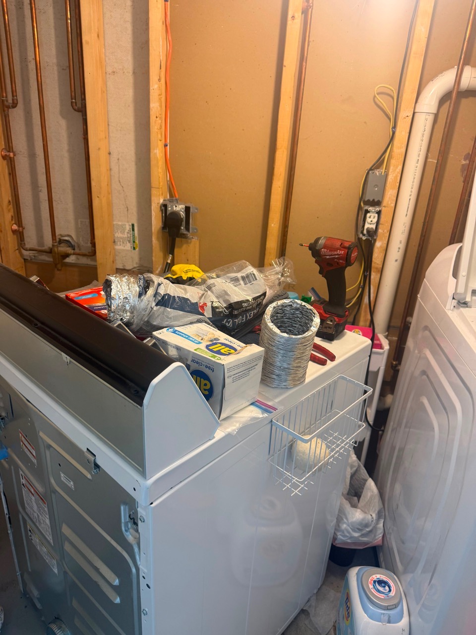 Dryer vent kit materials used for Peabody MA job